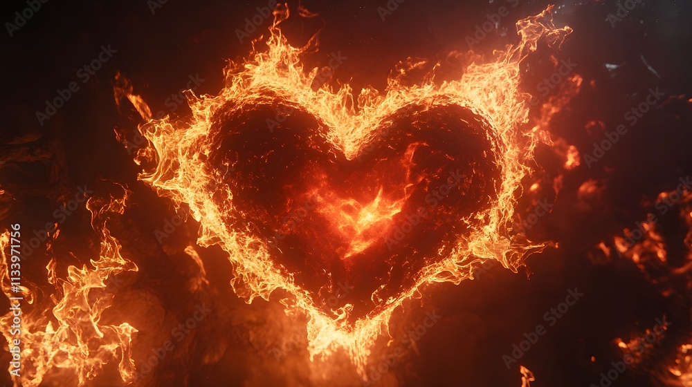 Fiery Heart Burning Brightly in the Dark Fiery Heart Burning Brightly in the Dark