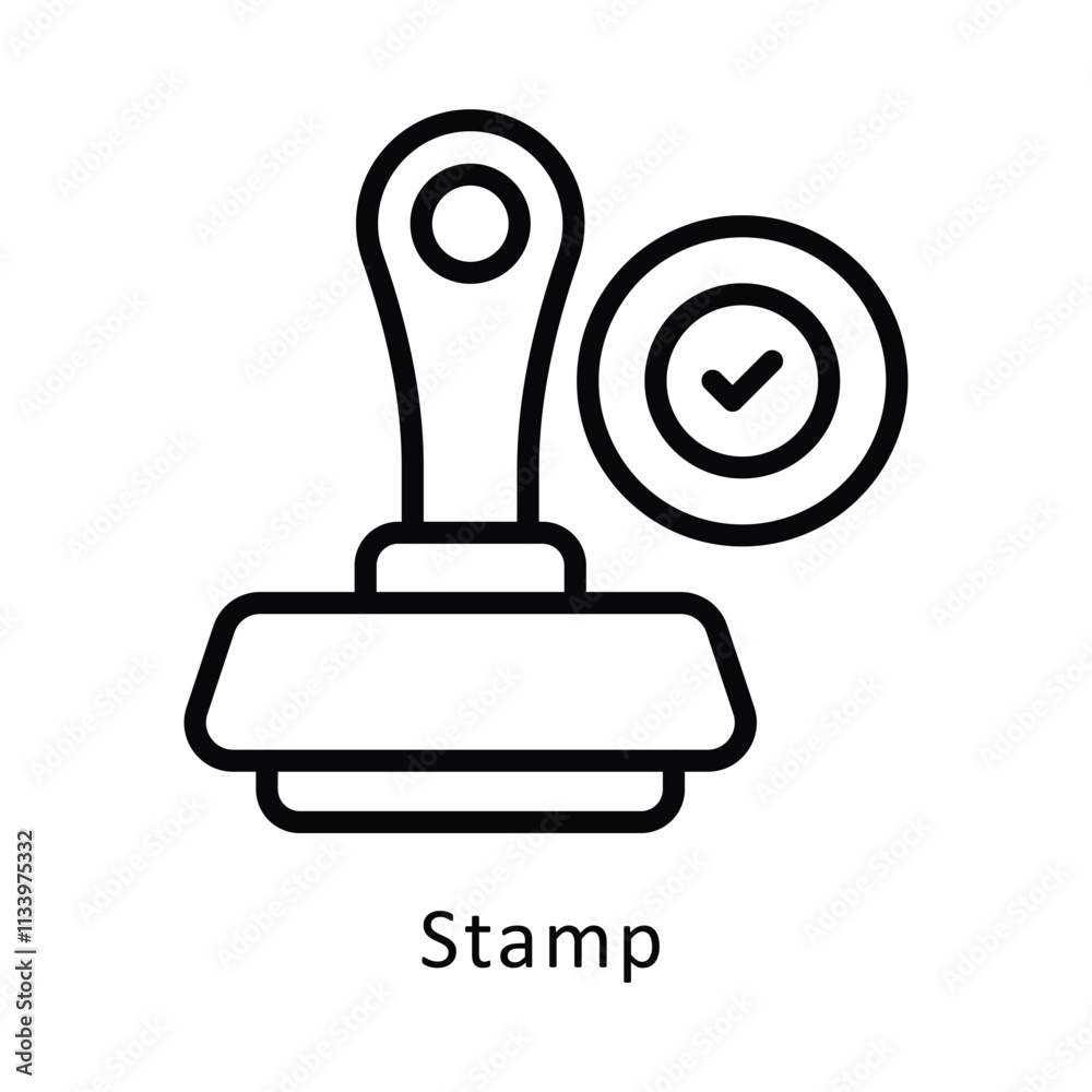 Stamp Vector Outline Icon. Eps 10 File Stamp Vector Outline Icon. Eps 10 File