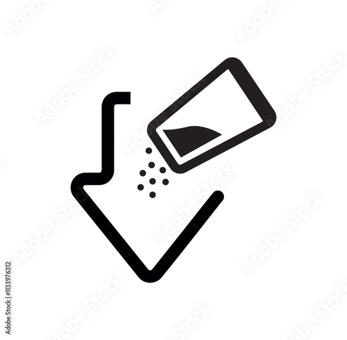 low sodium icon on white background