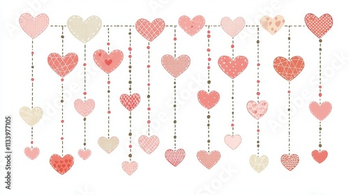 Sophisticated Pink and Blush Heart Frame for Minimalist Designs