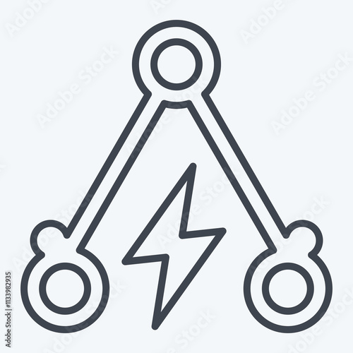 Icon Peak Demand. related to Energy Storage symbol. line style. editable