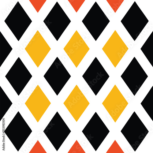 Geometric Abstract Diamond Pattern for Textiles and Fabric Projects