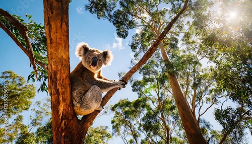 Koalas in Eucalyptus Trees: Symbols of Australian Wilderness photo