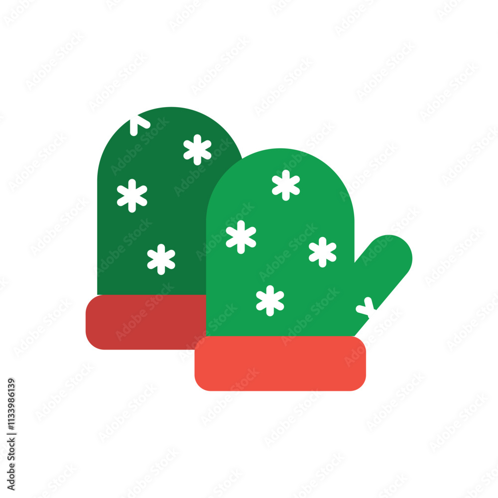 Christmas gloves icon, designed to radiate holiday cheer with a contemporary touch, making it the perfect element for festive-inspired creations Christmas gloves icon, designed to radiate holiday cheer with a contemporary touch, making it the perfect element for festive-inspired creations