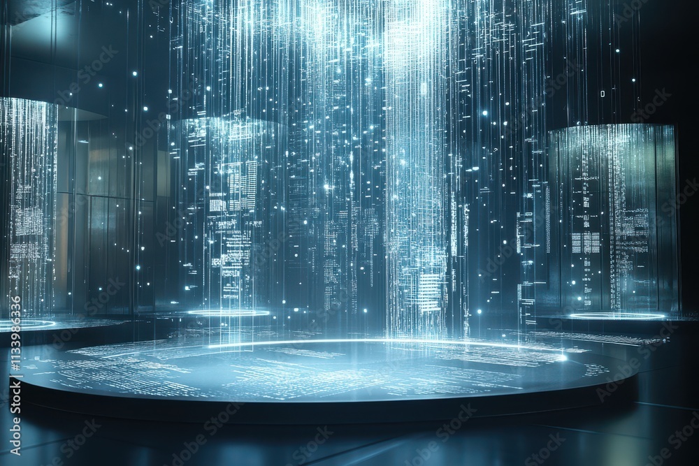 custom made wallpaper toronto digitalFuturistic Business Model Interaction in a High-Tech Environment with Digital Displays and Holograms