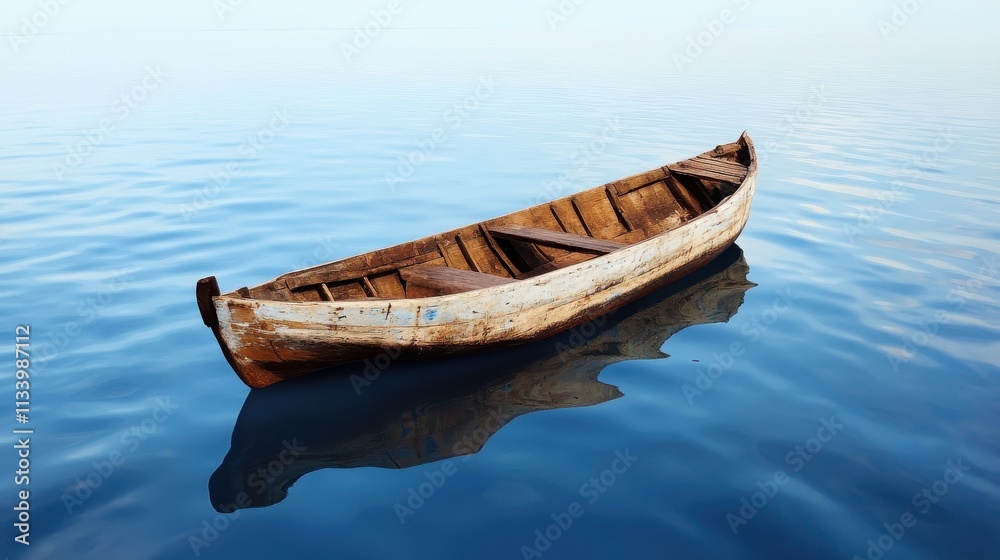 Drifting wooden canoe calm lake nature photography tranquil waters aerial view serenity and reflection Drifting wooden canoe calm lake nature photography tranquil waters aerial view serenity and reflection