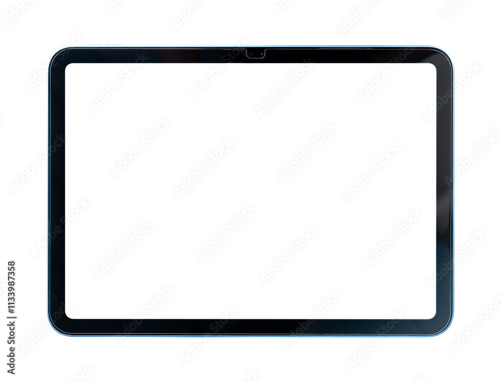 Tablet with blank transparent screen and background- PNG format. Tablet with blank transparent screen and background- PNG format.