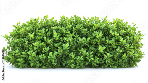 Bush or shrub wall isolated isolated on white background for graphic design.