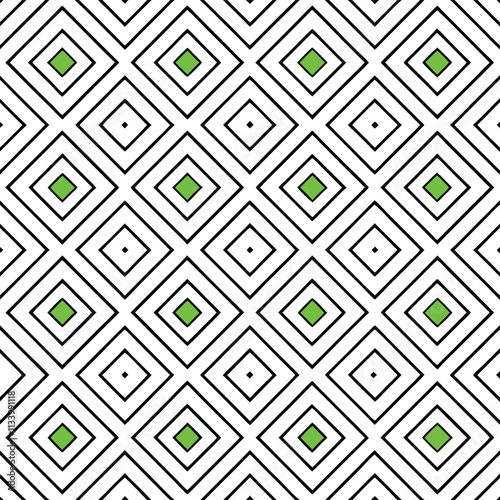 Abstract geometric pattern with repeating diamond shapes and accent color.