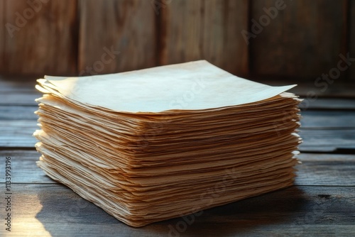 Tongue Twister Cards on a Rustic Wooden Table photo