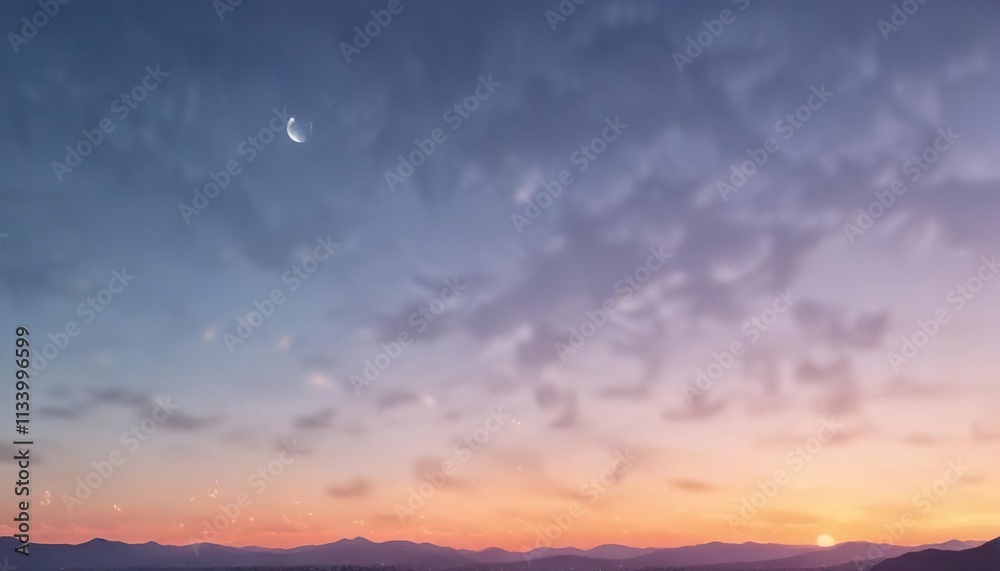 Soft bokeh light blue sky at sunset with a subtle gradient effect , warm tones, gentle hue Soft bokeh light blue sky at sunset with a subtle gradient effect , warm tones, gentle hue