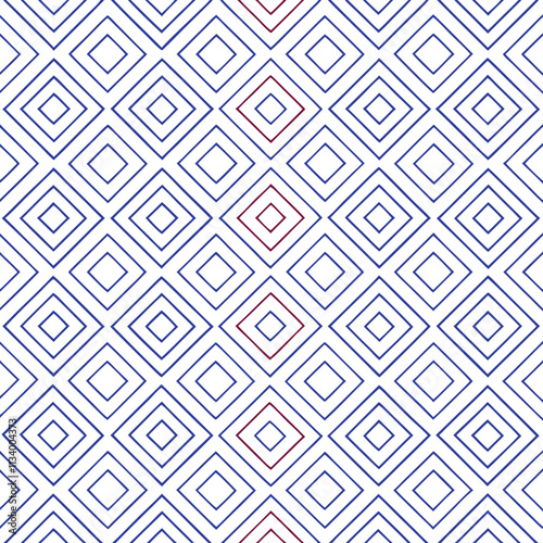 Abstract geometric pattern with repeating diamond shapes and accent color.