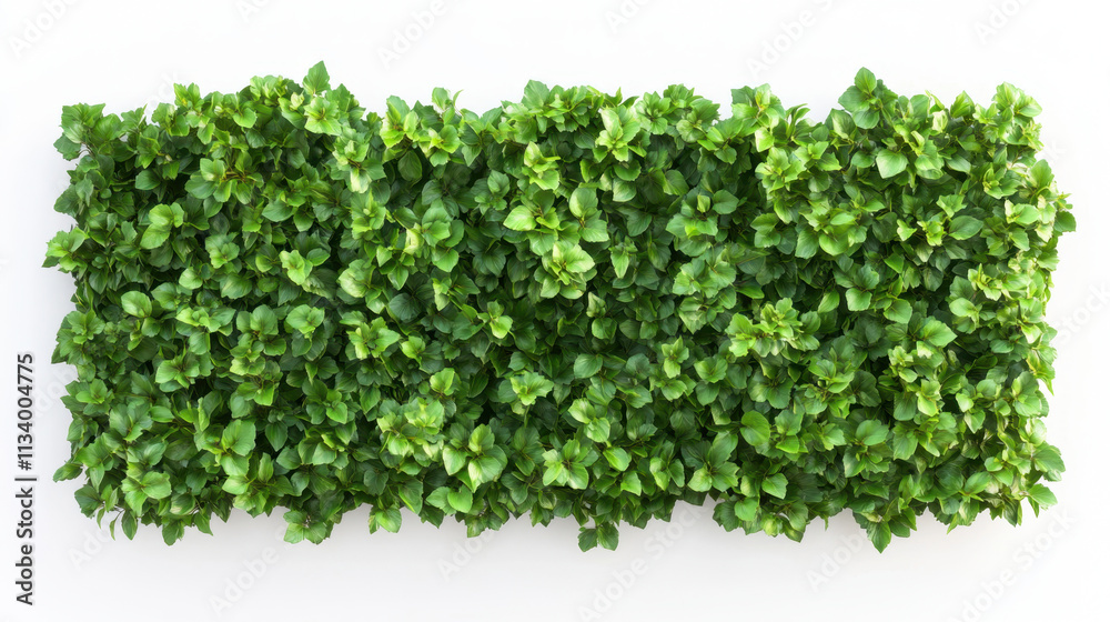 Bush or shrub wall isolated isolated on white background for graphic design.