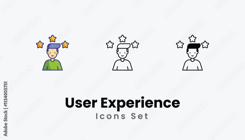 User Experience Icons thin line and glyph vector icon stock illustration User Experience Icons thin line and glyph vector icon stock illustration