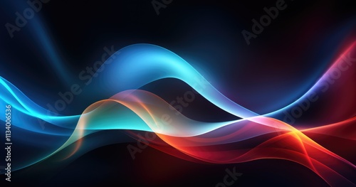 beautiful Abstract blurred background with a colorful glowing light beautiful gradient on a dark black color. 