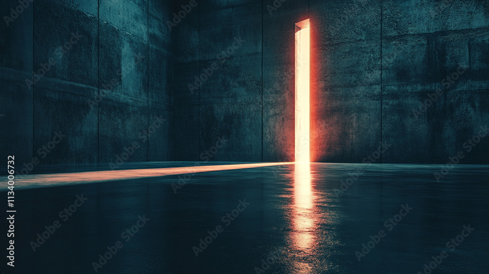 beam of light shines through an open door, symbolizing hope, new beginnings, and opportunities. The modern minimalist design enhances the sense of clarity, enlightenment, and positive change beam of light shines through an open door, symbolizing hope, new beginnings, and opportunities. The modern minimalist design enhances the sense of clarity, enlightenment, and positive change