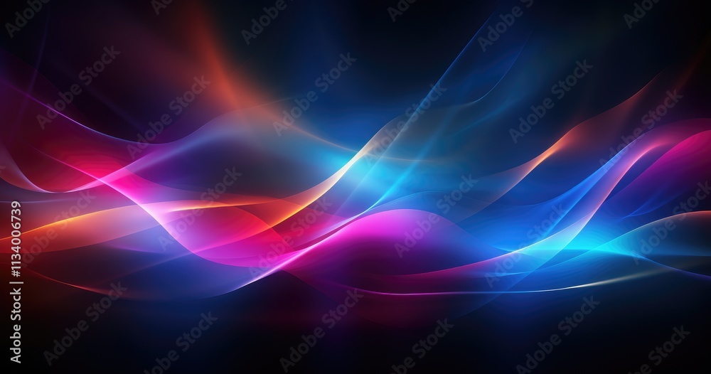 beautiful Abstract blurred background with a colorful glowing light beautiful gradient on a dark black color. beautiful Abstract blurred background with a colorful glowing light beautiful gradient on a dark black color.