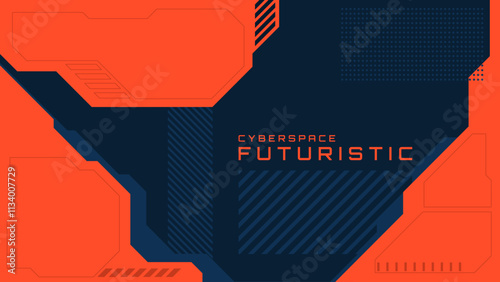 abstract retro futuristic and sci-fi background with cyberpunk style design