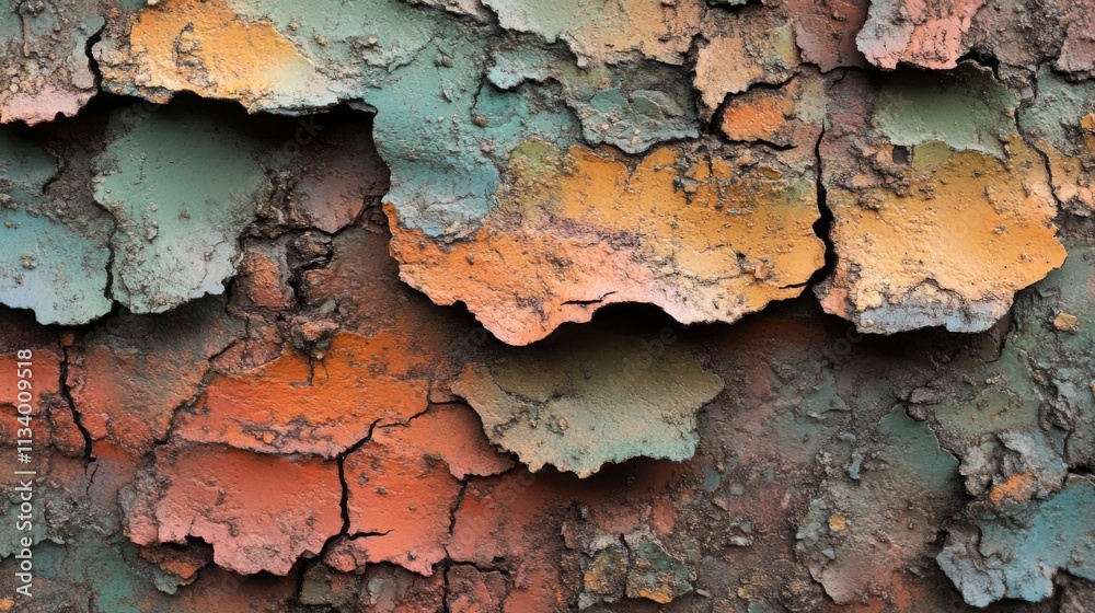 Cracked and Peeling Paint on a Rusted Surface Cracked and Peeling Paint on a Rusted Surface