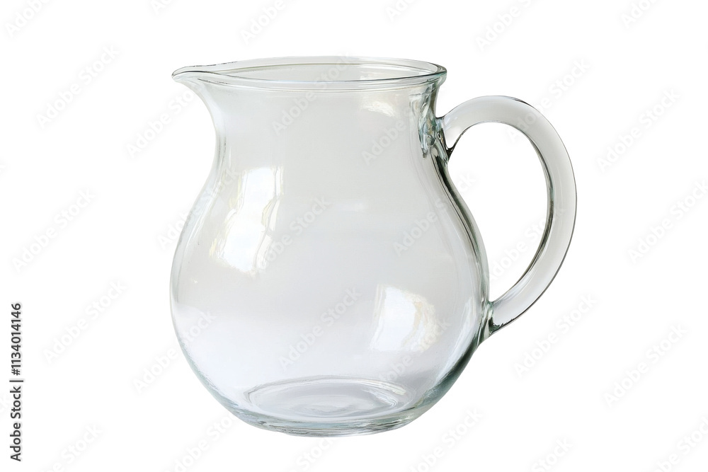 Empty Glass Pitcher Isolated on PNG Transparent Background Empty Glass Pitcher Isolated on PNG Transparent Background