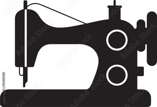 sewing machine and sewing, Sewing machine icon silhouette vector