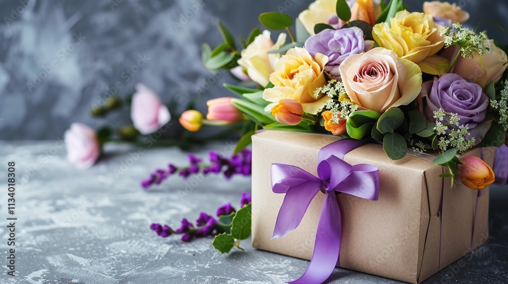 A rustic bouquet of tulips with an envelope on wooden background, perfect for celebrations or greetings. A rustic bouquet of tulips with an envelope on wooden background, perfect for celebrations or greetings.