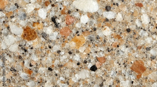 Close-up Texture of Multi-colored Pebbles and Aggregate in a Concrete Surface