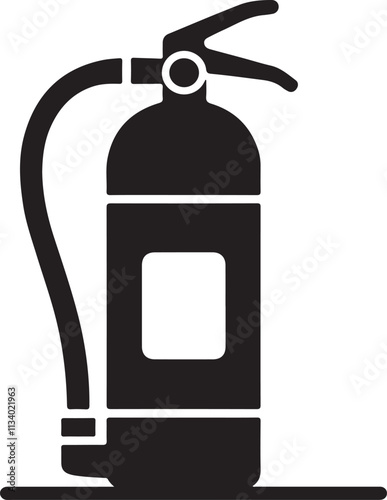 fire extinguisher vector, Fire extinguisher icon silhouette vector style with white