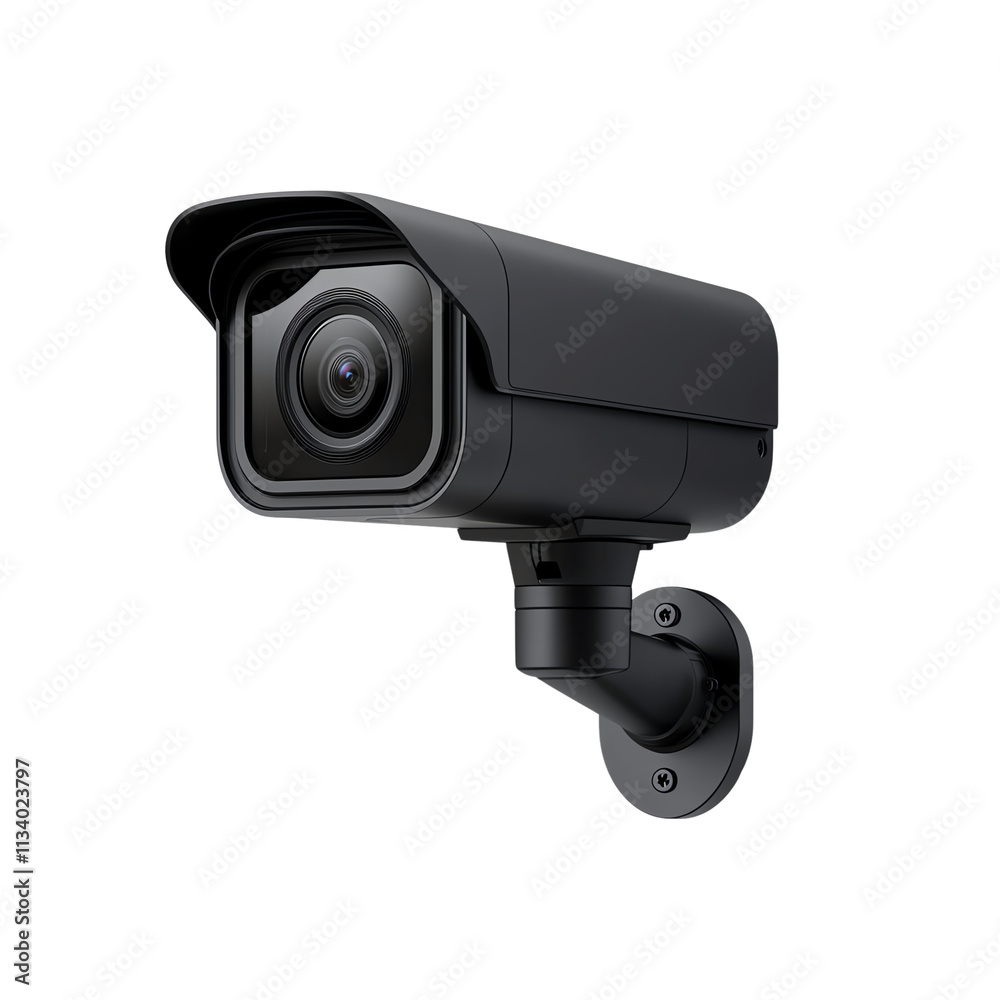 Surveillance camera on a wall, designed for security and monitoring purposes. transparent background Surveillance camera on a wall, designed for security and monitoring purposes. transparent background