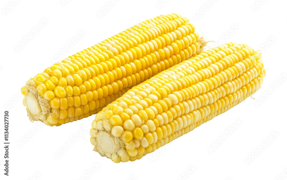 Sweet, Ripe, and Fresh Corns isolated on transparent Background Sweet, Ripe, and Fresh Corns isolated on transparent Background