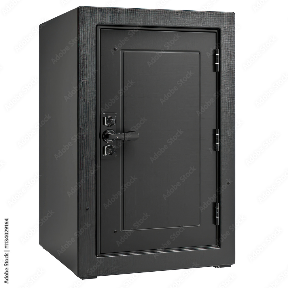 Closed Metal Safe Isolated on PNG Transparent Background Closed Metal Safe Isolated on PNG Transparent Background