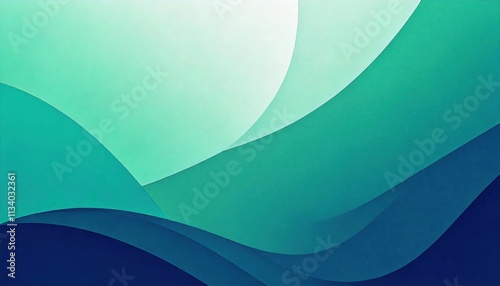 minimalist abstract colorful blue, white, green gradient with waves and lines vibrant soft blur effect background design wallpaper