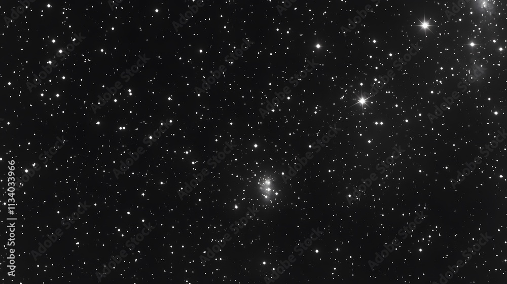 Obraz premium A Dark Night Sky Shows Numerous Stars
