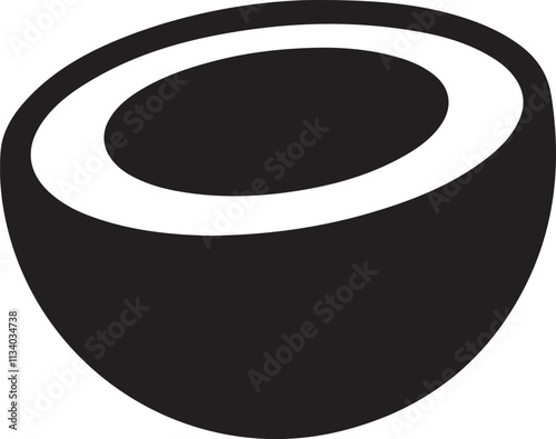 coconut icon silhouette vector
