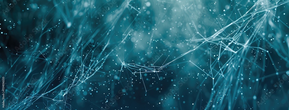 Abstract Blue Network Connections Background