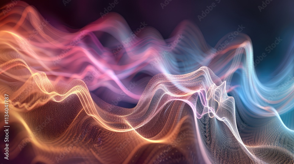 Fototapeta premium Vibrant Abstract Colorful Wave Patterns