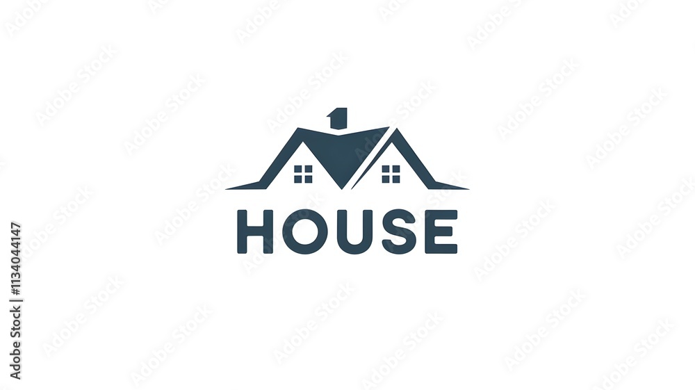 simple house logo for a real estate agent on white background simple house logo for a real estate agent on white background