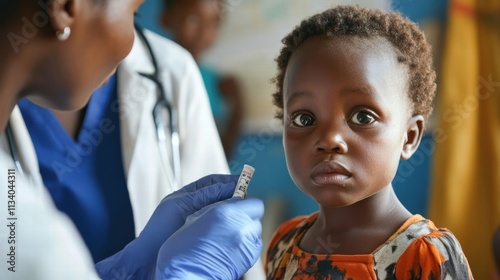young girl receiving healthcare