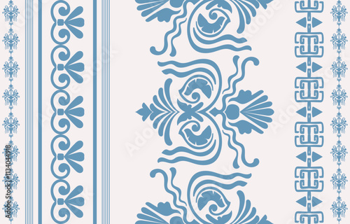 Motifs African boho paisley Floral Ikat pattern embroidery border. Ethnic ikat floral Ethnic Indian Pattern Ikat pattern Ethnic Pattern.Border indian floral Aztec embroidery border seamless patterns.