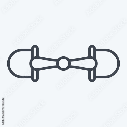 Icon Snaffle. related to Equestrian Sport symbol. line style. design editable