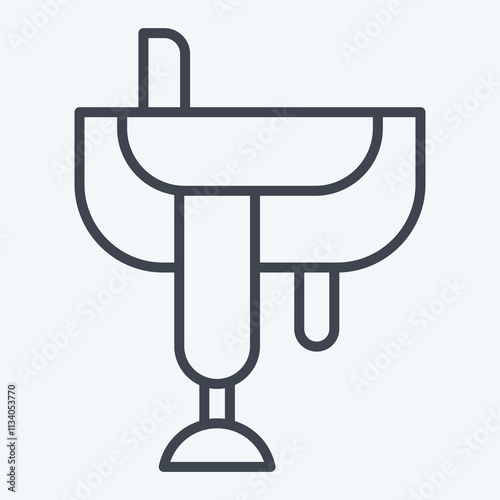 Icon Saddle. related to Equestrian Sport symbol. line style. design editable