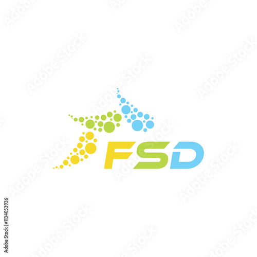 FSD letter logo design on white background. Creative  modern FSD letter logo design. Vector design. photo