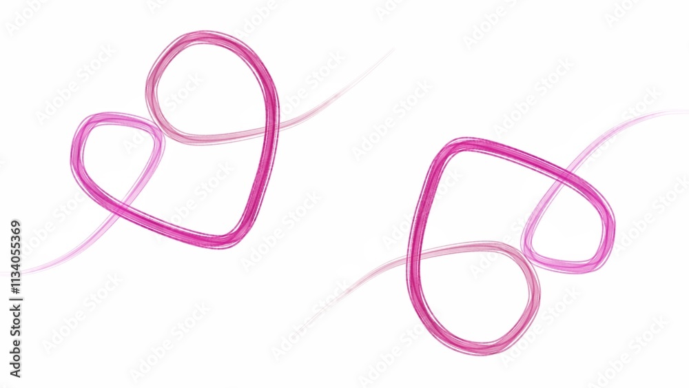 Beautiful heart couples design pink color, love symbol on white background. simple design. Beautiful heart couples design pink color, love symbol on white background. simple design.