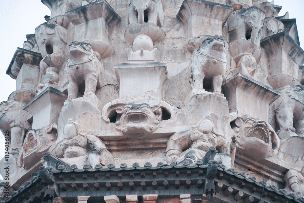 Flower Pagoda of Guanghui Temple, Zhengding, Hebei, China