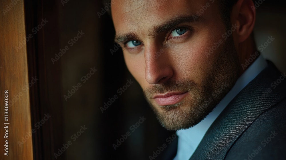 portrait of a handsome man in a suit