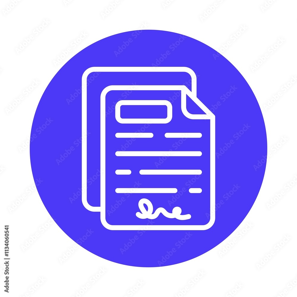 Contract Vector Circle Outline Icon. Eps 10 File Contract Vector Circle Outline Icon. Eps 10 File