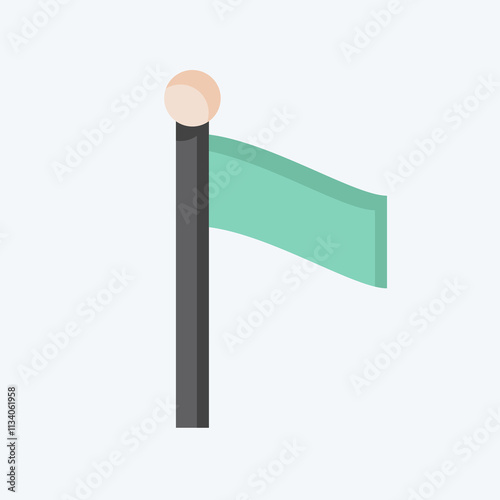 Icon Flag. related to Equestrian Sport symbol. flat style. design editable