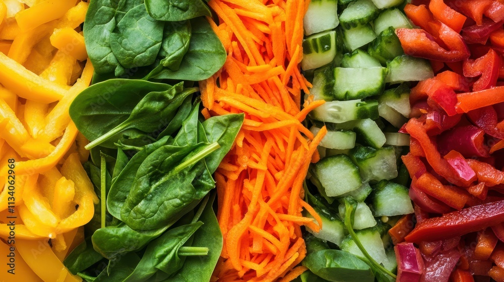 vibrant rainbow vegetable salad