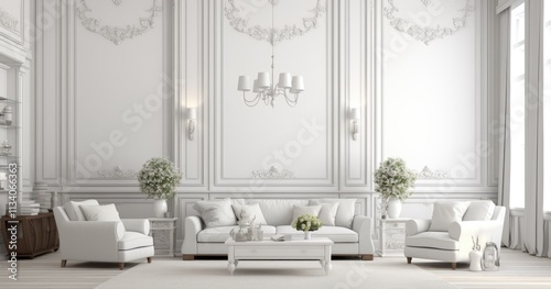 beautiful random white family room background