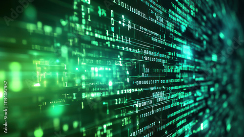 binary code technology abstract background
